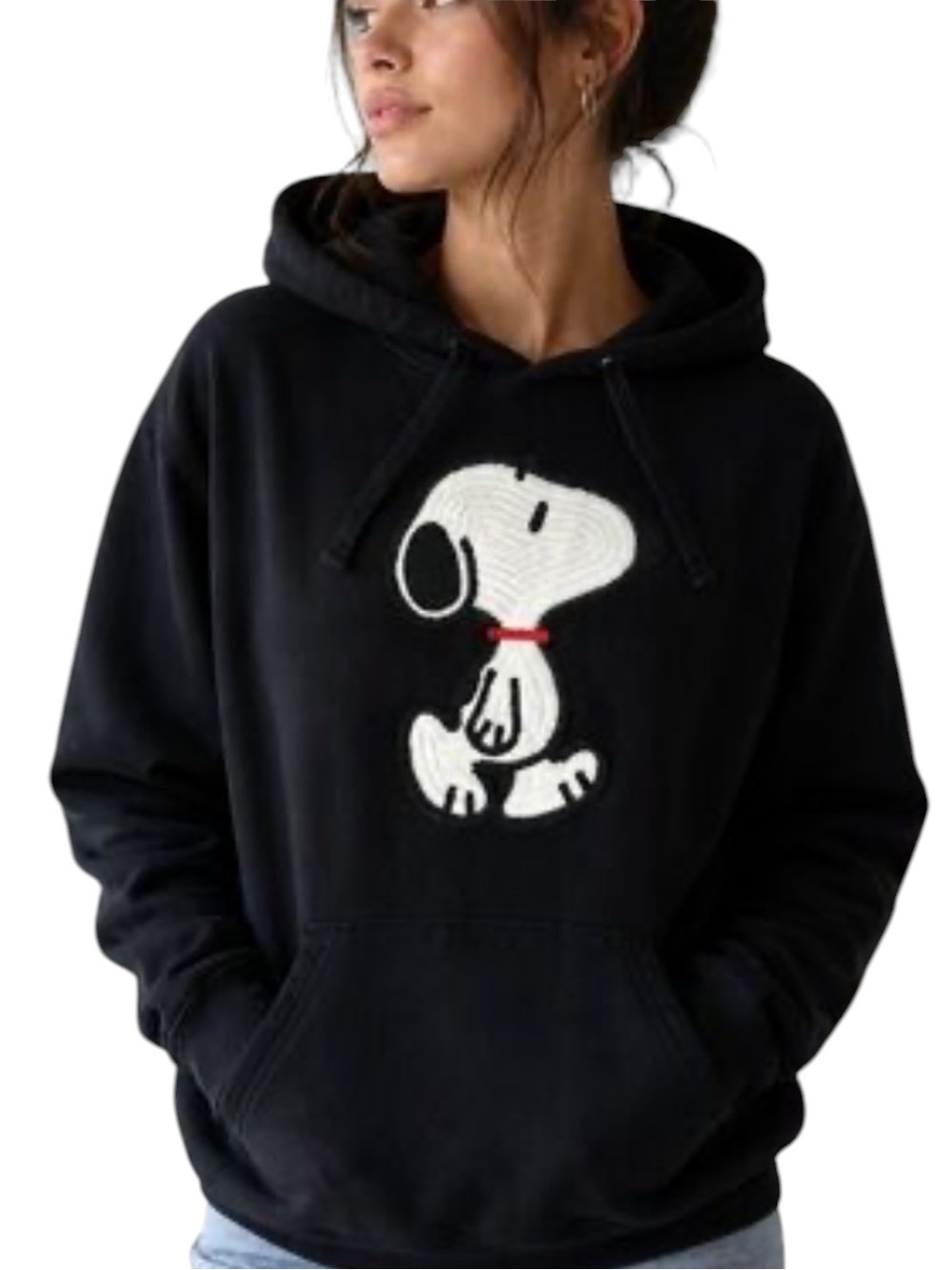 **NWT** Peanuts Hoodie Knit Stitched Snoopy